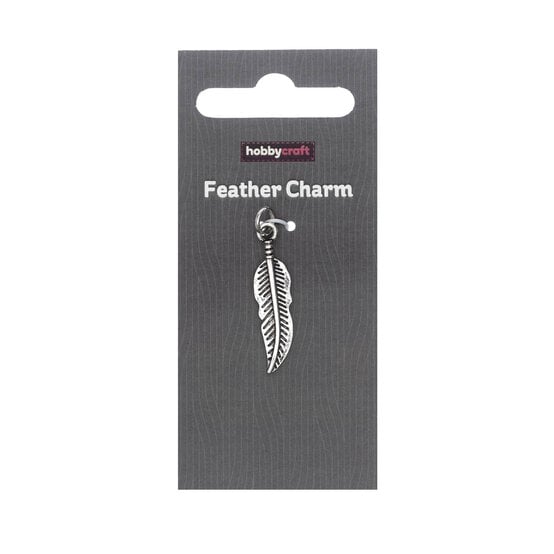 Silver Feather Charm