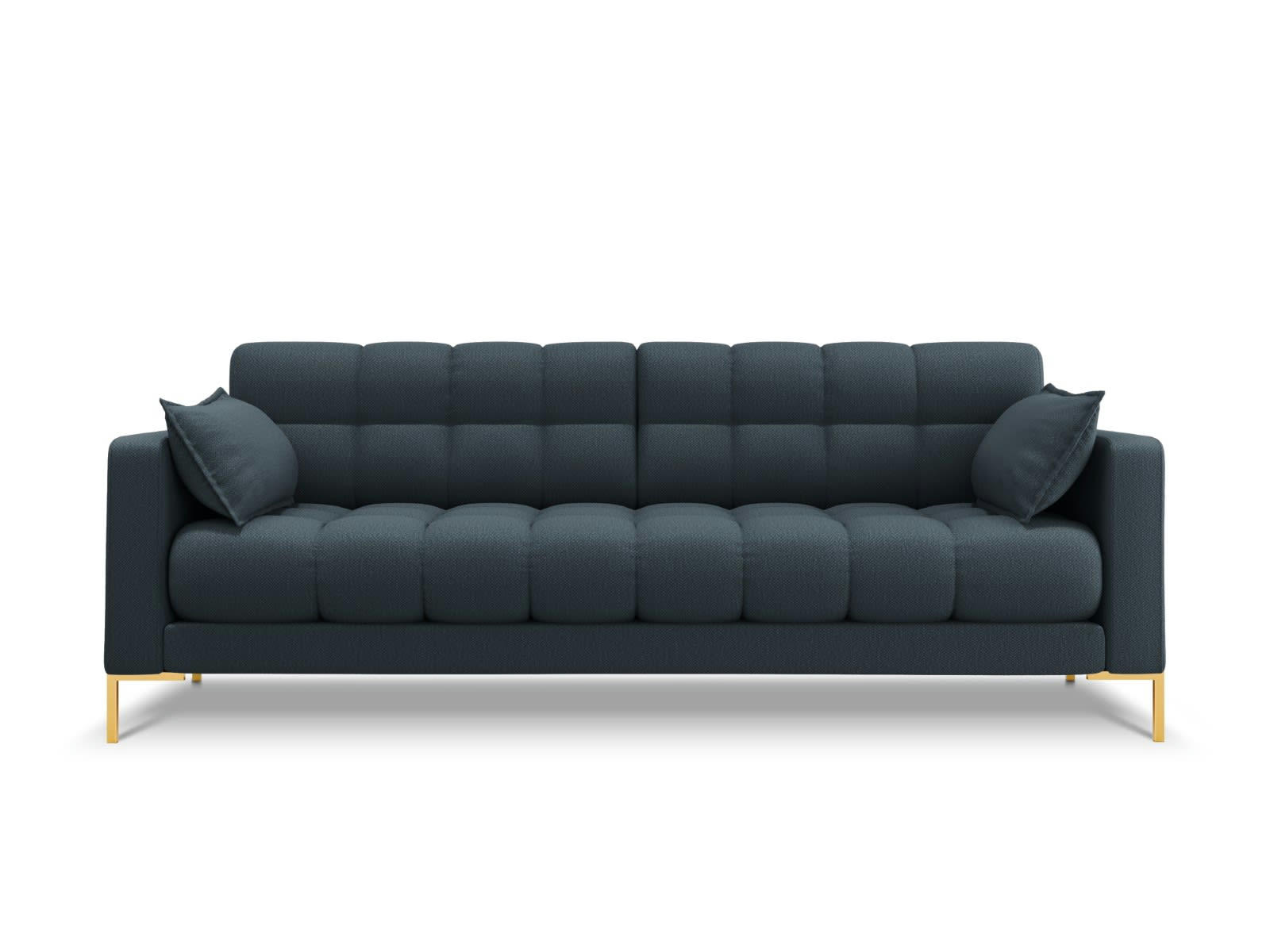 MAMAIA - Canapé 4 places en tissu structurel bleu