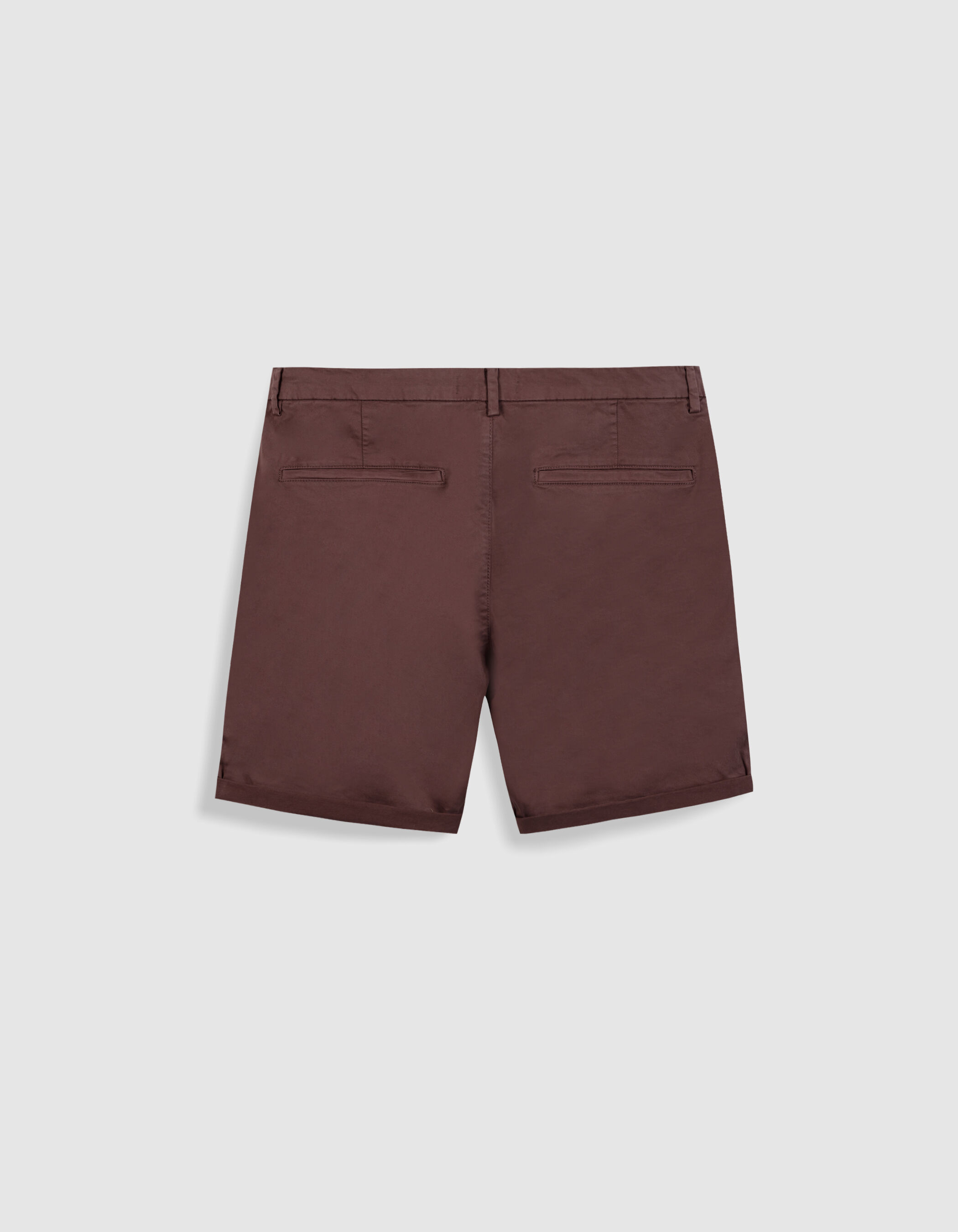 Bermuda chino slim bordeaux Homme
