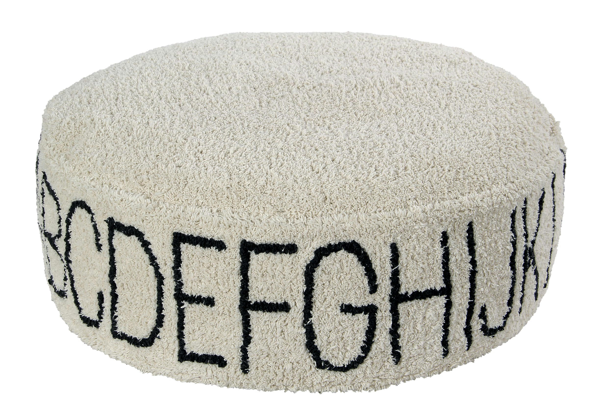 ROUND ABC - Pouf Beige