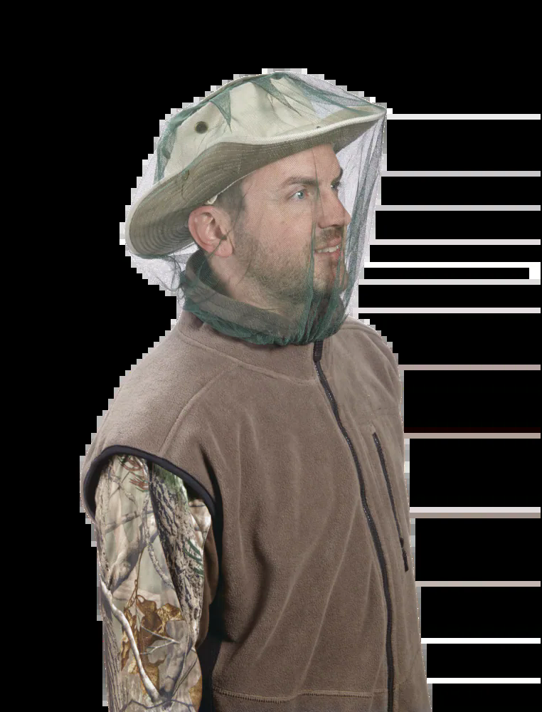 Youth Bug-Resistant Mesh Head Net for Camping/Fishing/Hiking