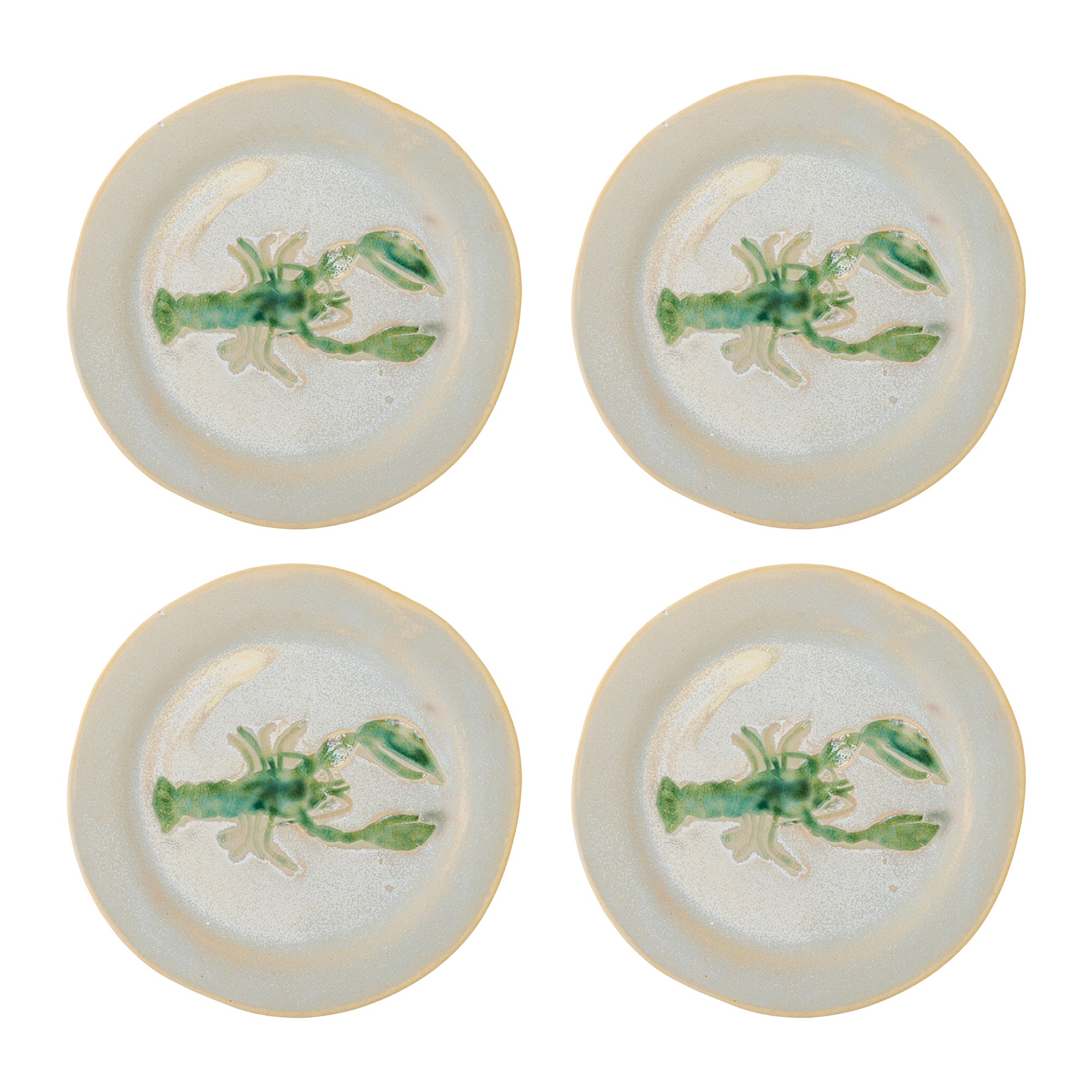 Bloomingville Hadden Ontbijtbord 4 st. - Ø 21 cm - Kreeft