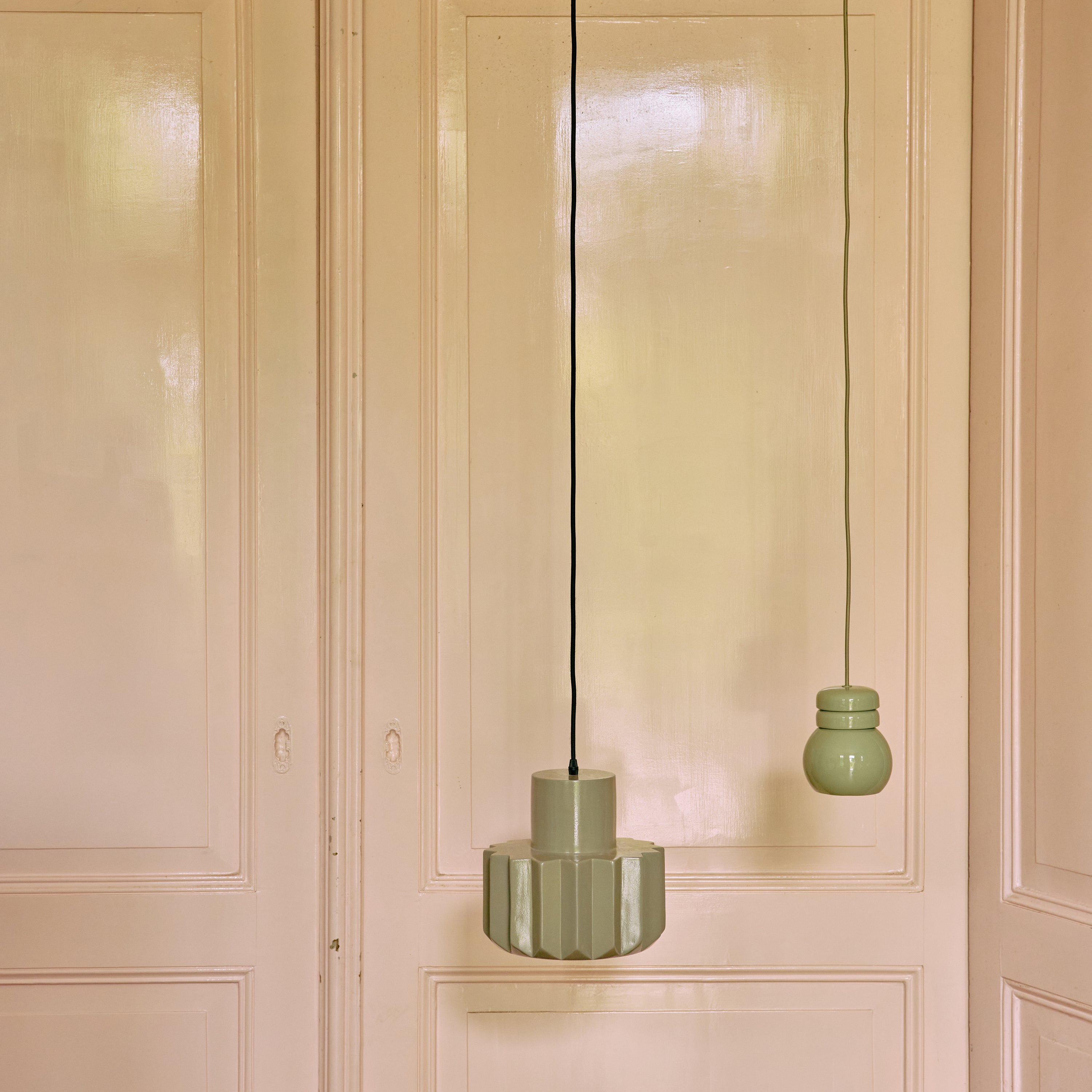 HKliving Ceramic Bulb Hanglamp - Pistachio