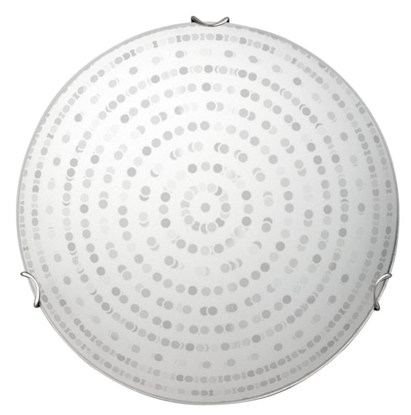 Plafonchromowany biały okrągły 30cm CIRCLE 1xE27x40W IP20 Candellux