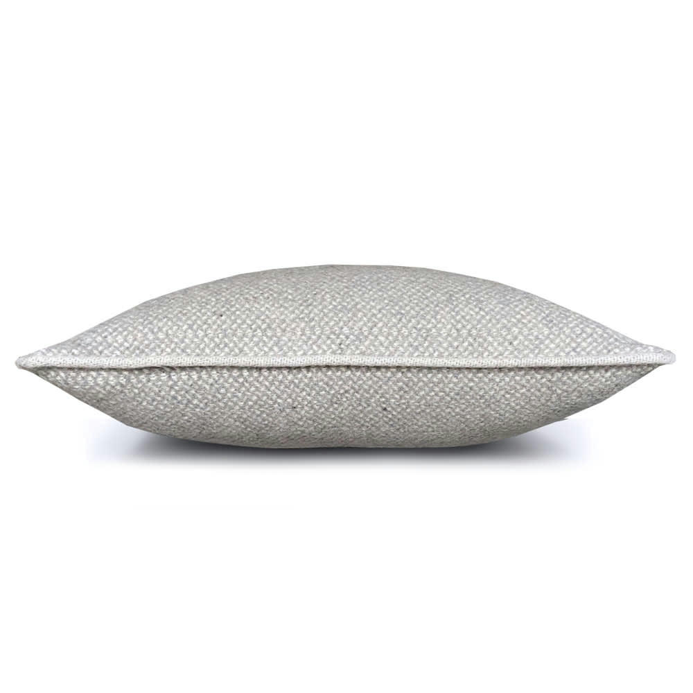 RECYCLED - Coussin carré laine recyclée structure gris naturel 50x50