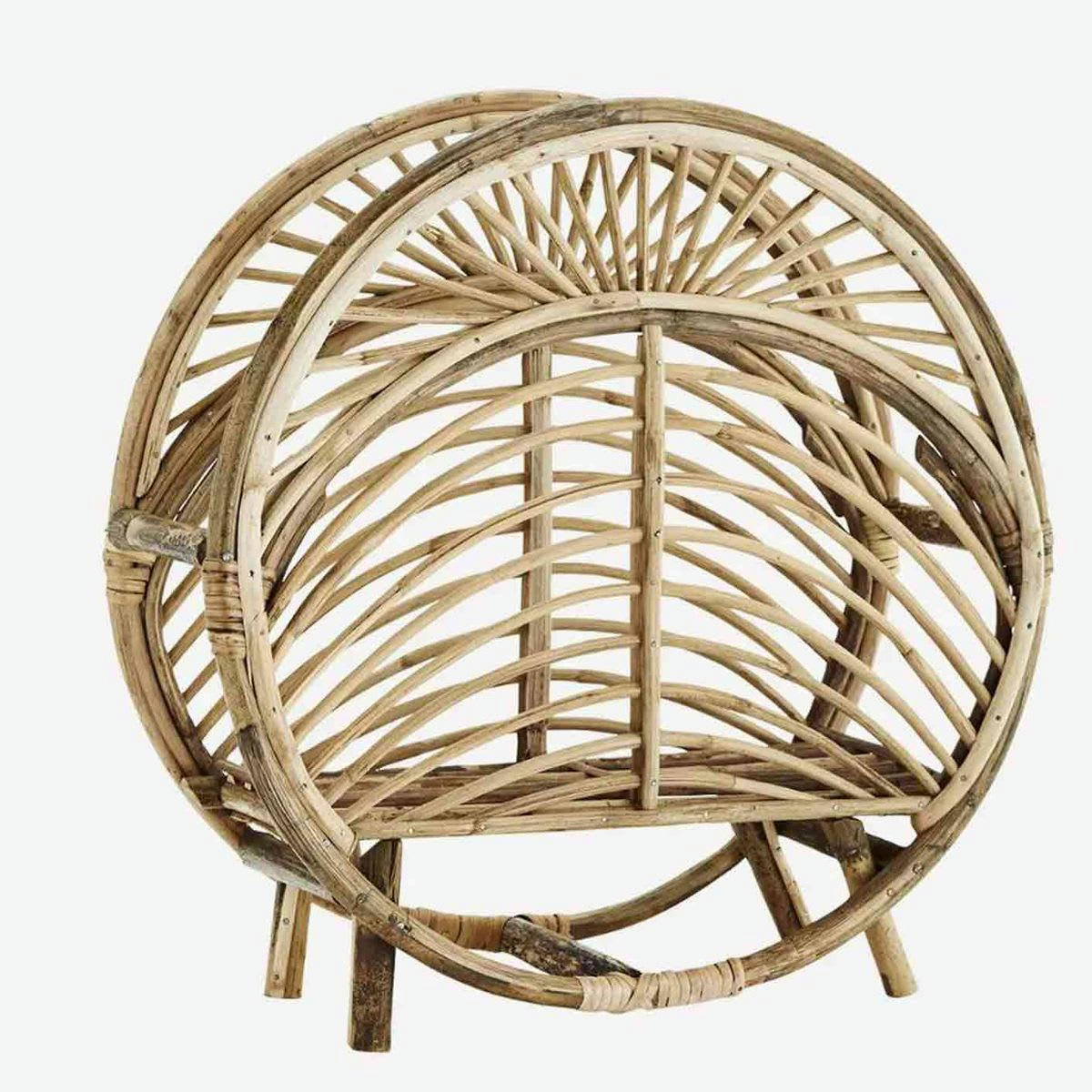 - Porte-revues en rotin style vintage