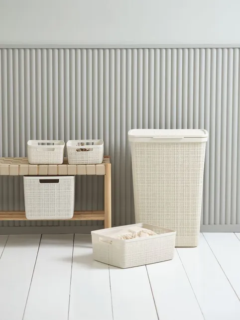 Kurv JUTE 20L plast råhvid