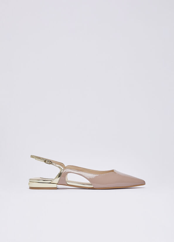 Slingback in vernice