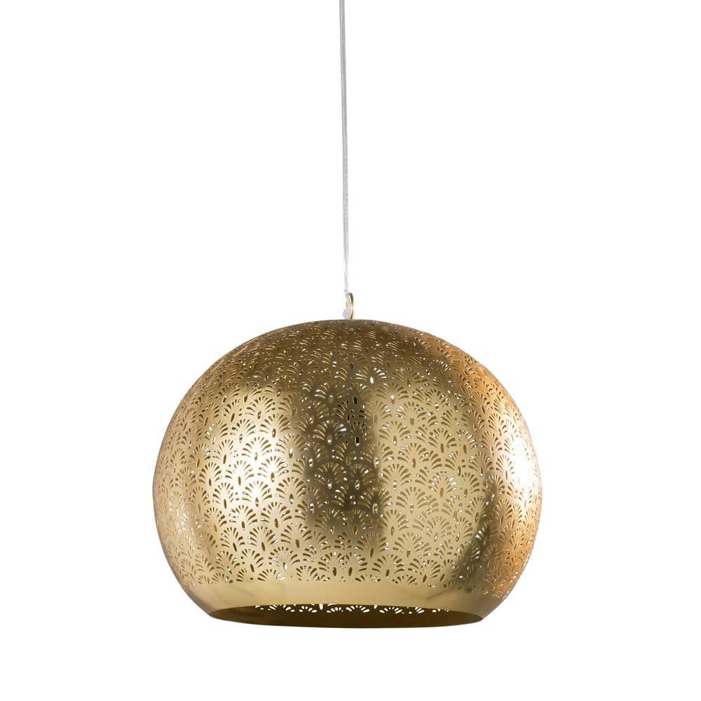 Selena - Suspension en métal ciselé doré