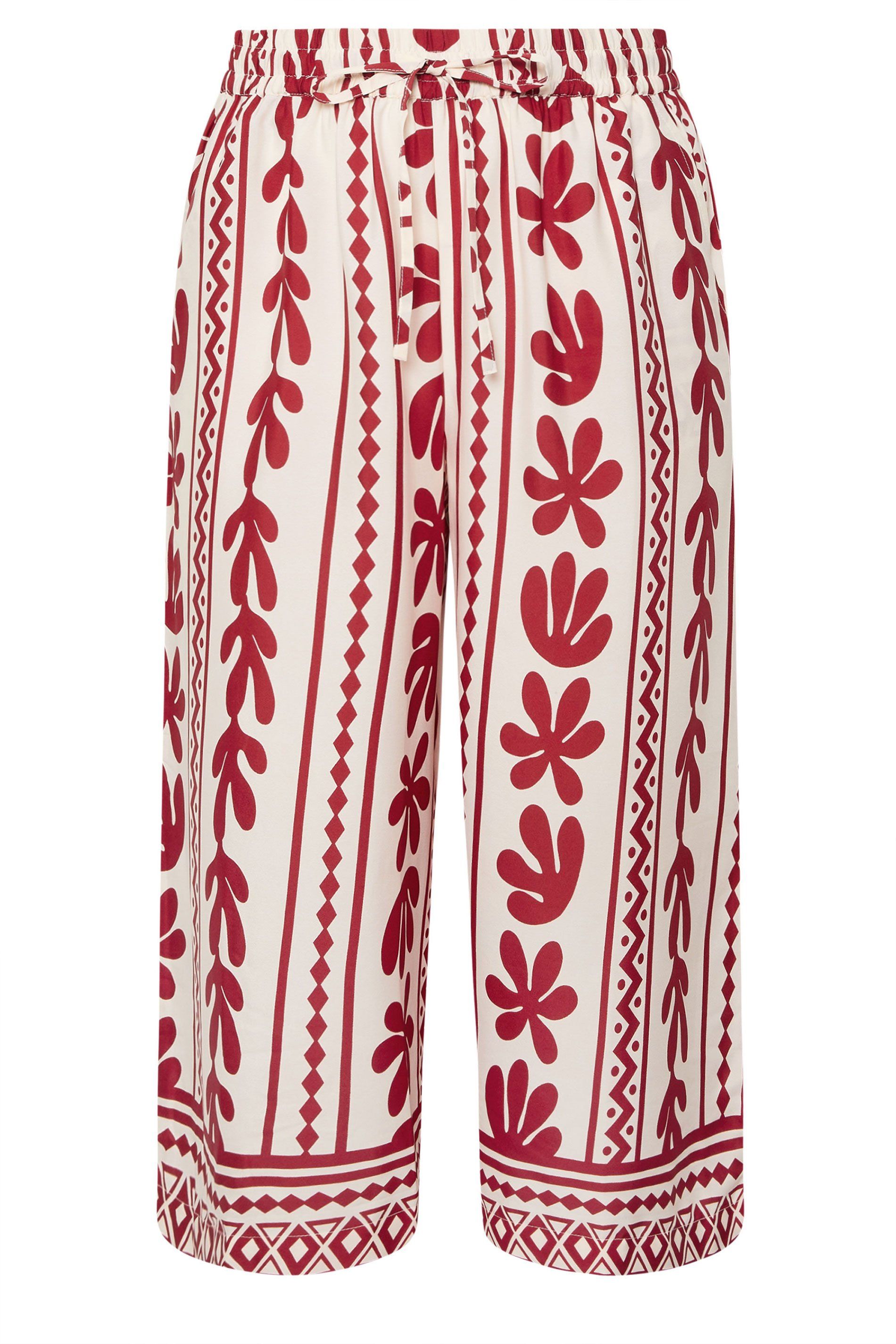 Yours Aztec Leaf Midaxi Culottes
