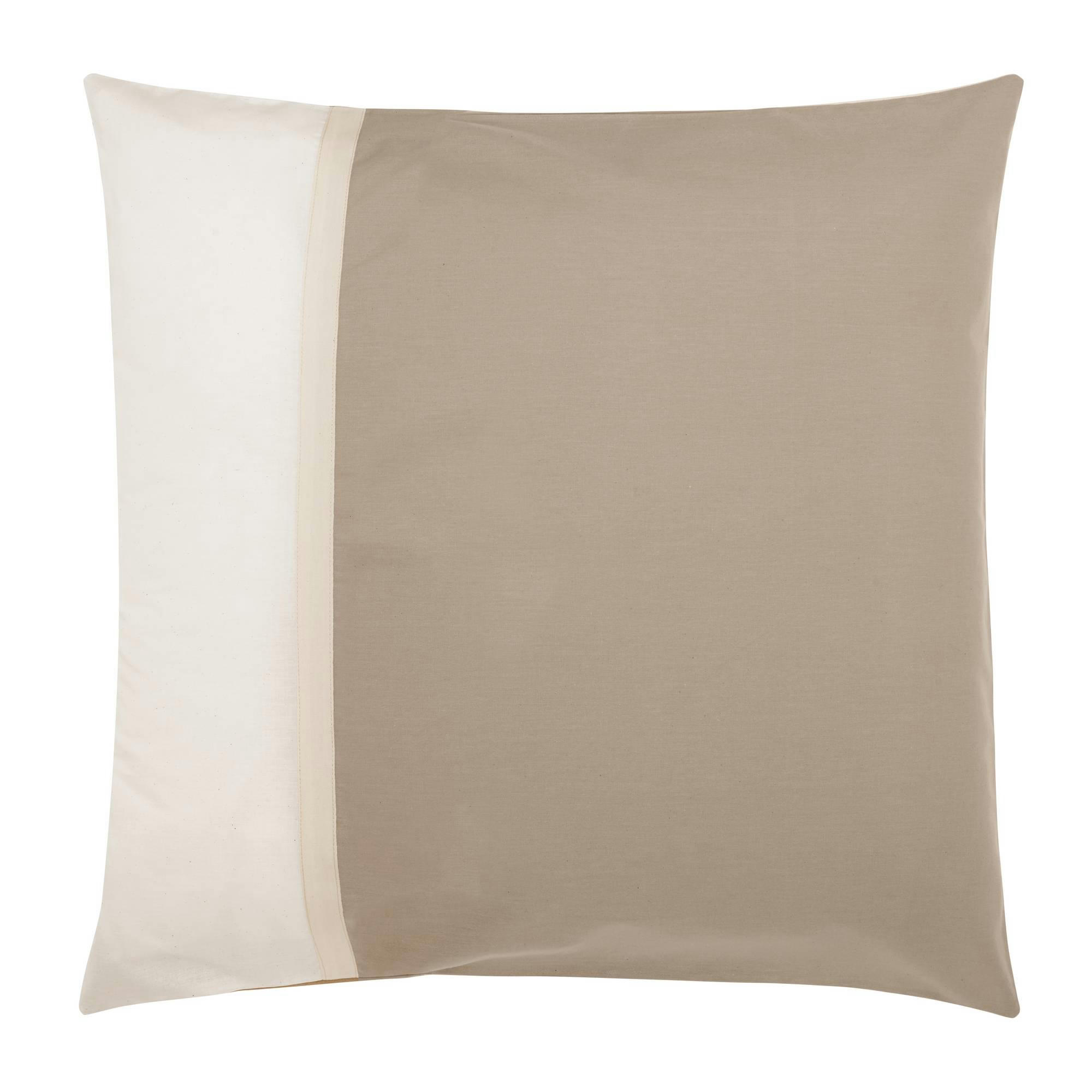 RHEA - Taie d'oreiller en coton bio Beige 65 x 65 cm