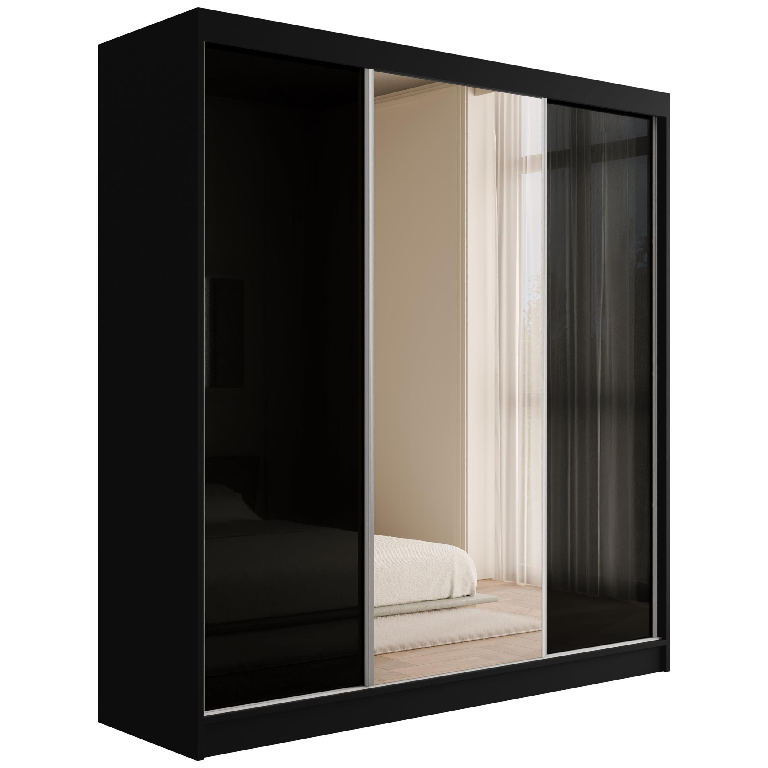 Szafa z drzwiami przesuwnymi Lacobel V2-STILO 200 x 215 cm