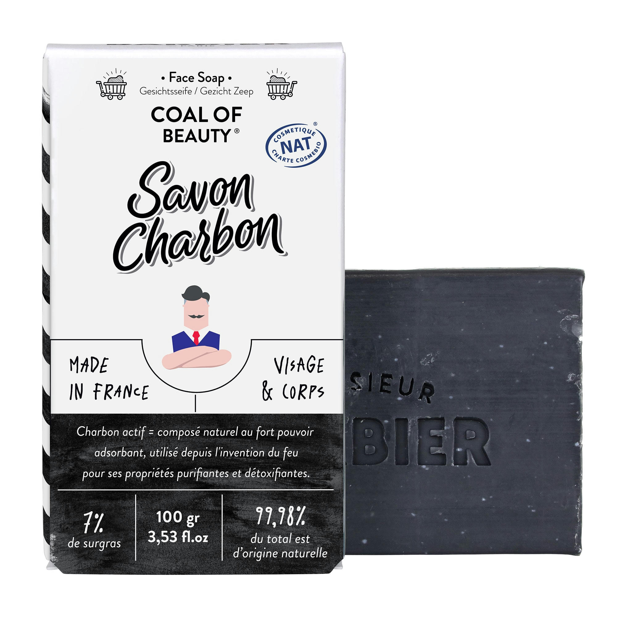 - COAL OF BEAUTY - Savon Purifiant Naturel pour Hommes