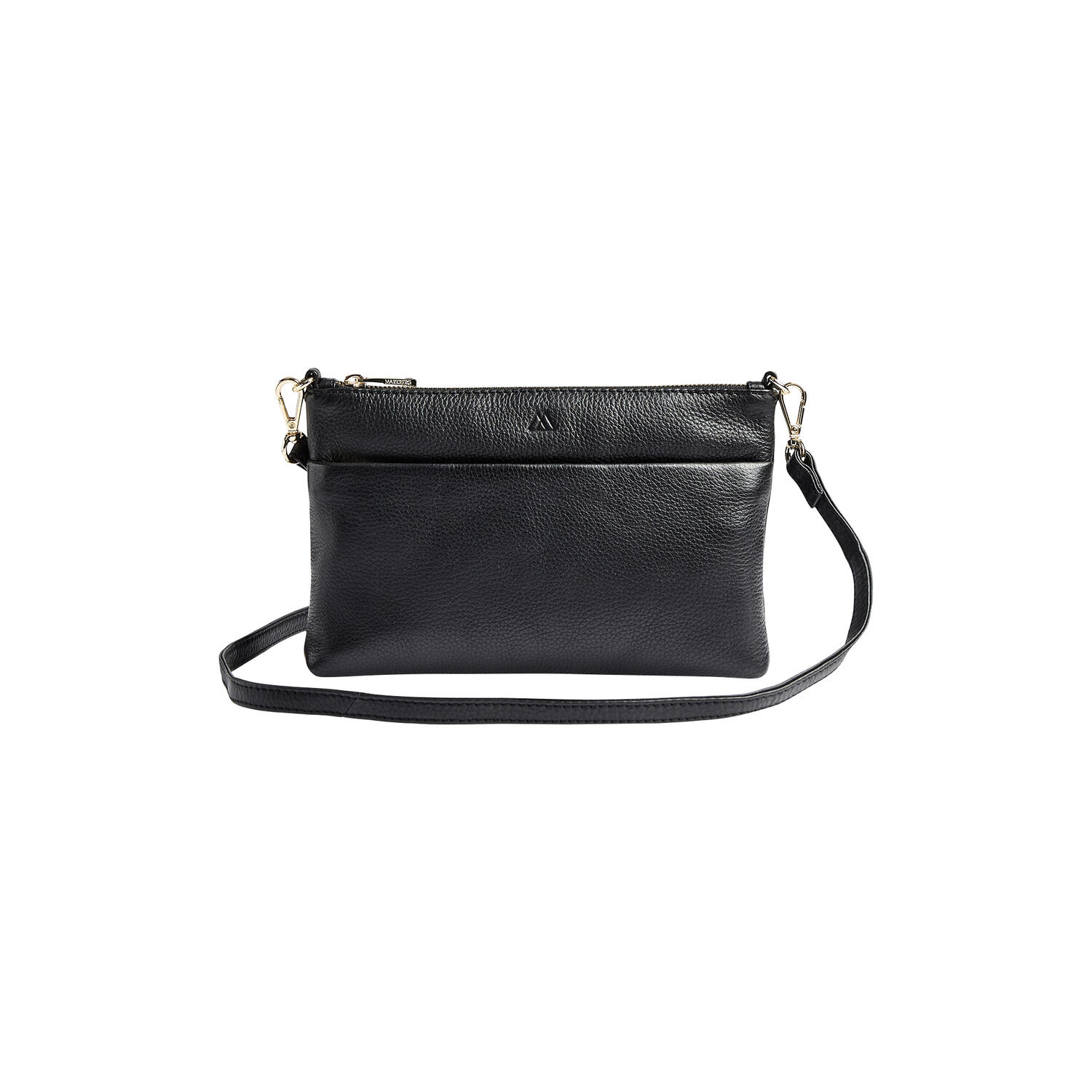 KarimaMBG Crossbody Bag Grain, black w/gold