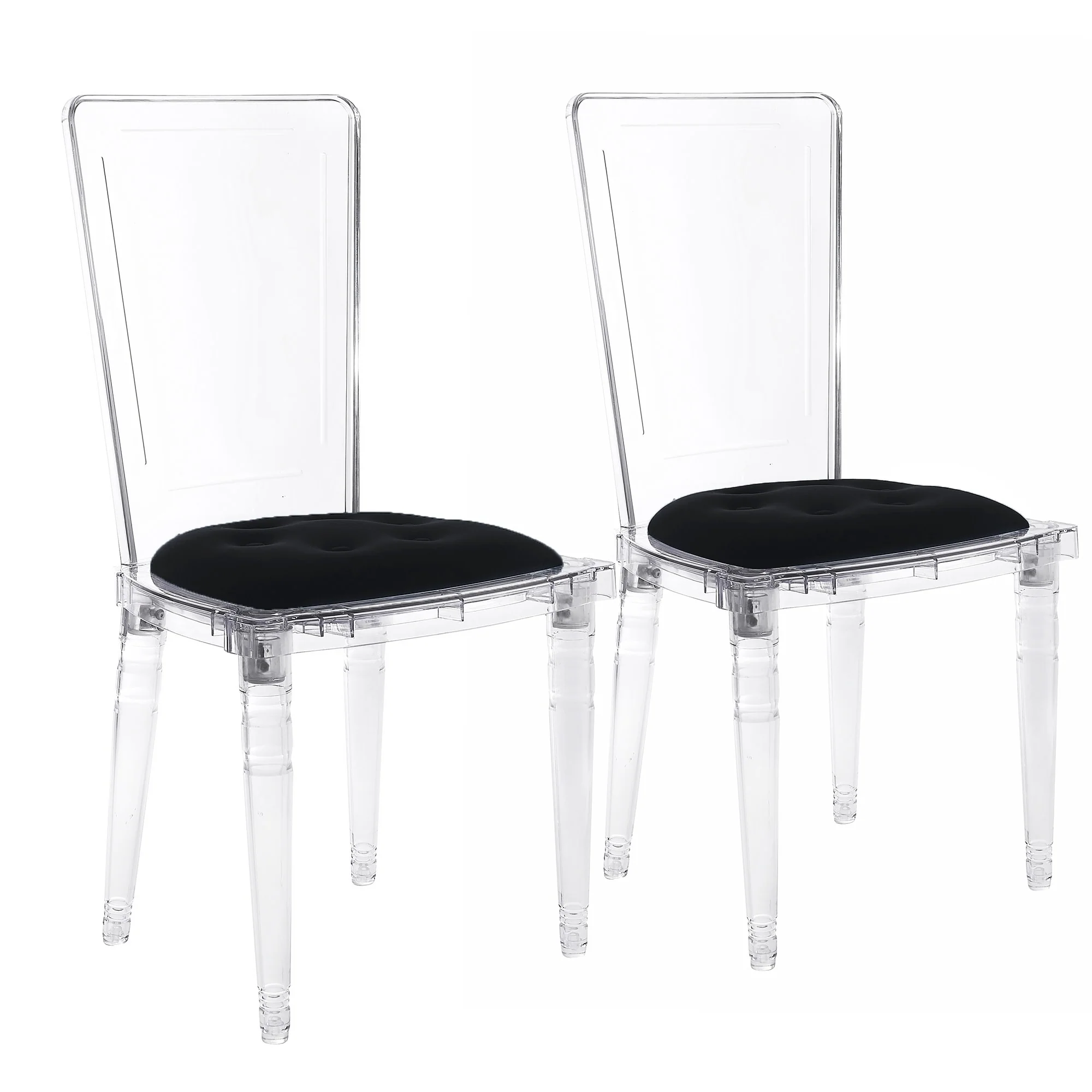 Hansel Transparent Acrylic Dining Chair (Set of 2)
