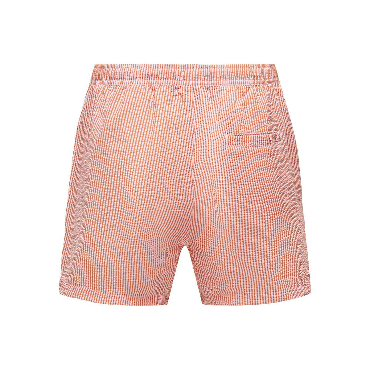 Short de bain à rayures en seersucker Ted