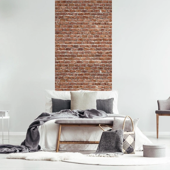 Vliestapete »Brickwall«, Steinwand, rot/weiß, matt
