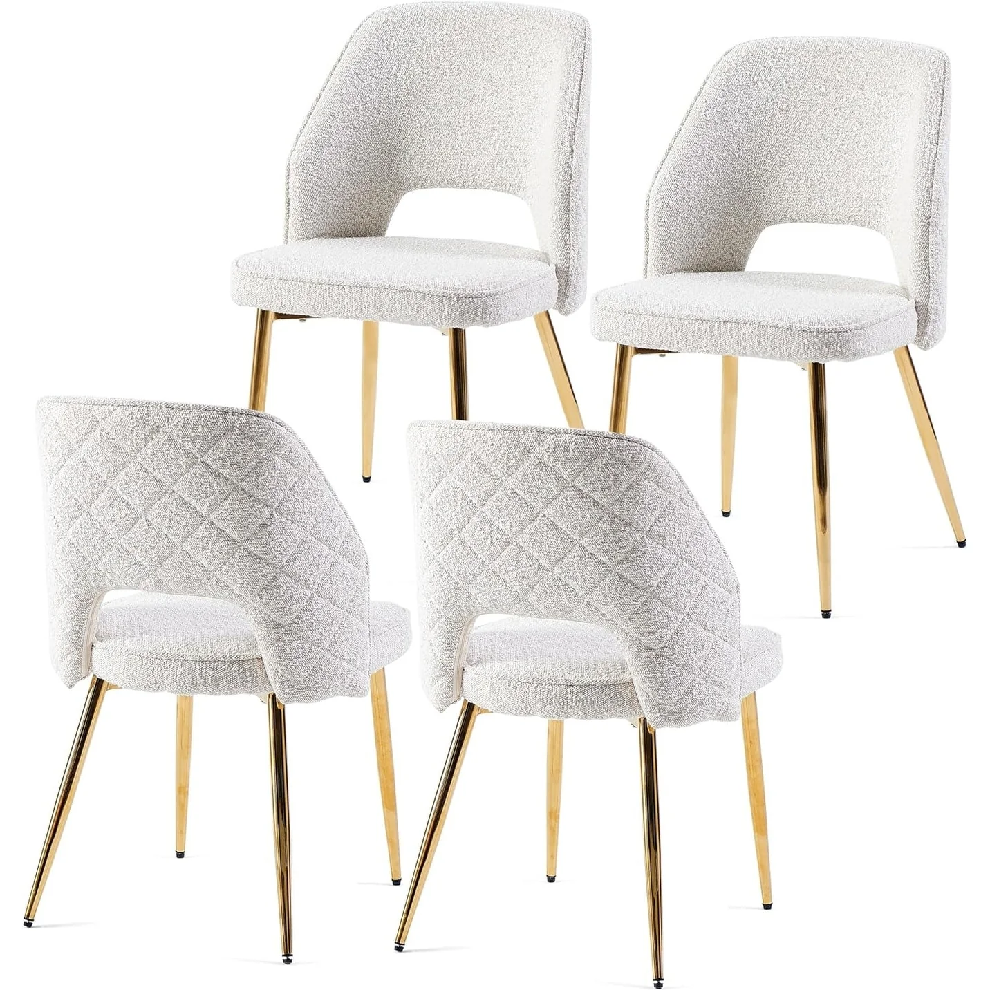 Howtai Upholstered Home Chair Hollow-Back Set of 4