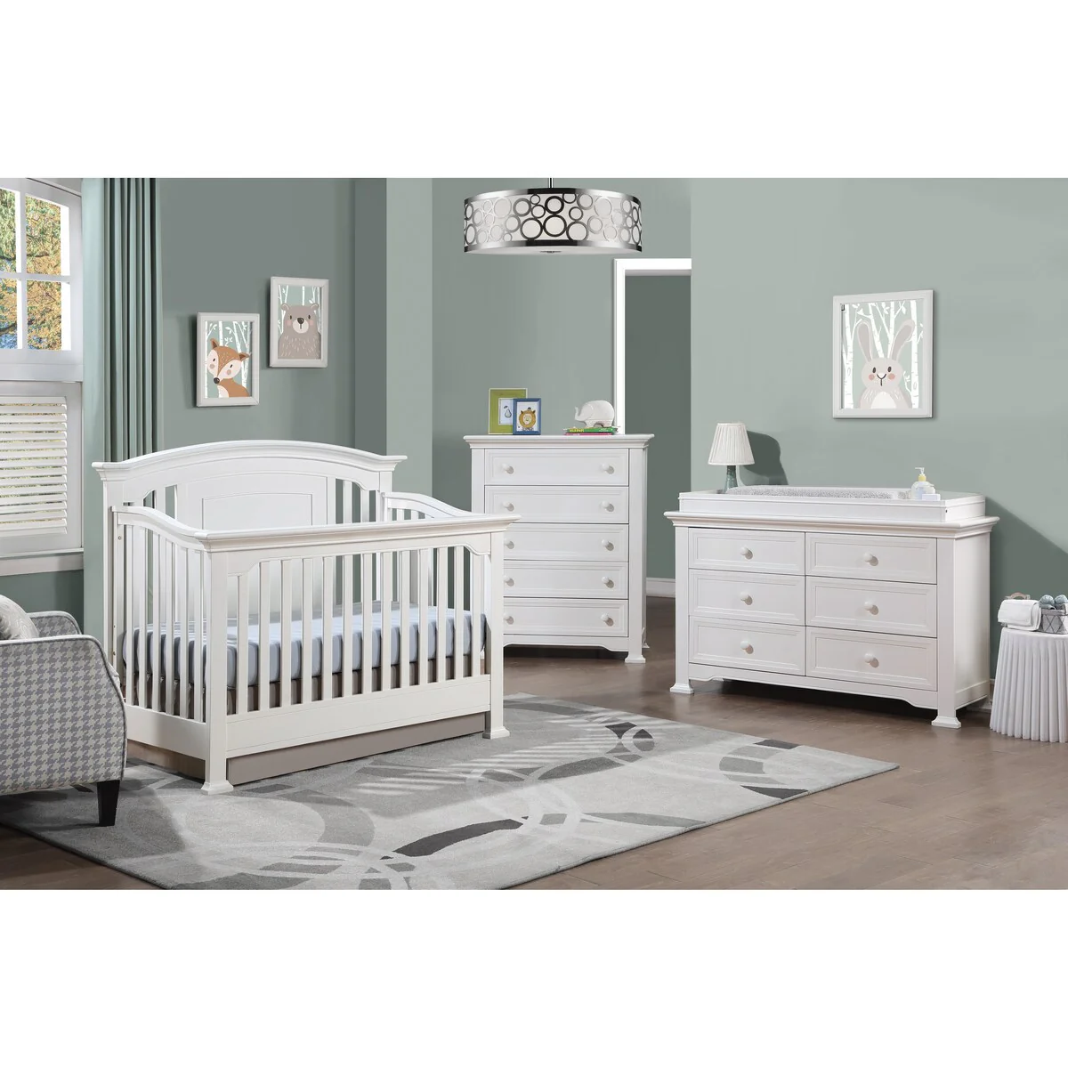 Centennial Medford 4-in-1 Convertible Crib White