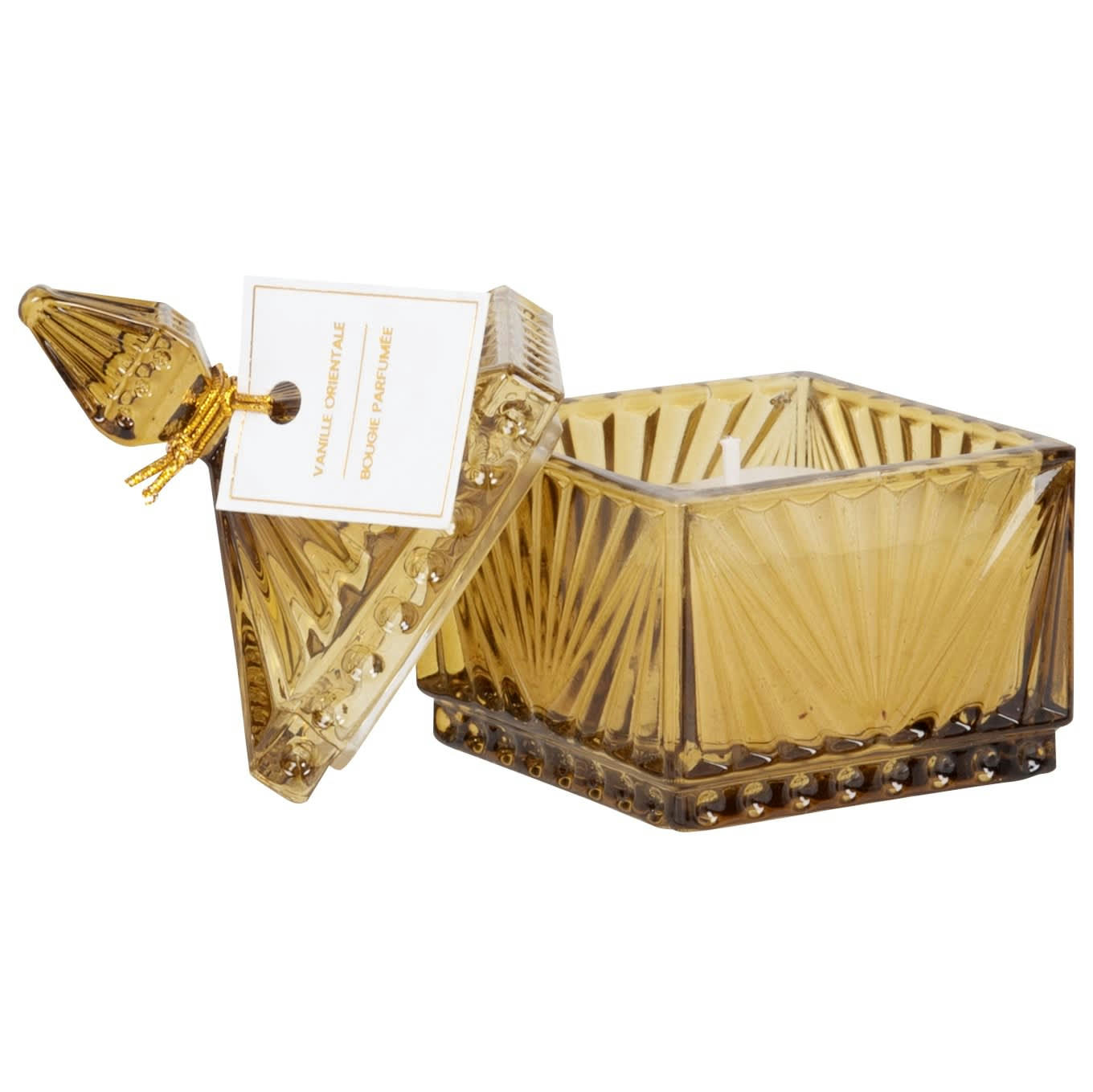 SOPHY - Bougie parfumée en verre jaune