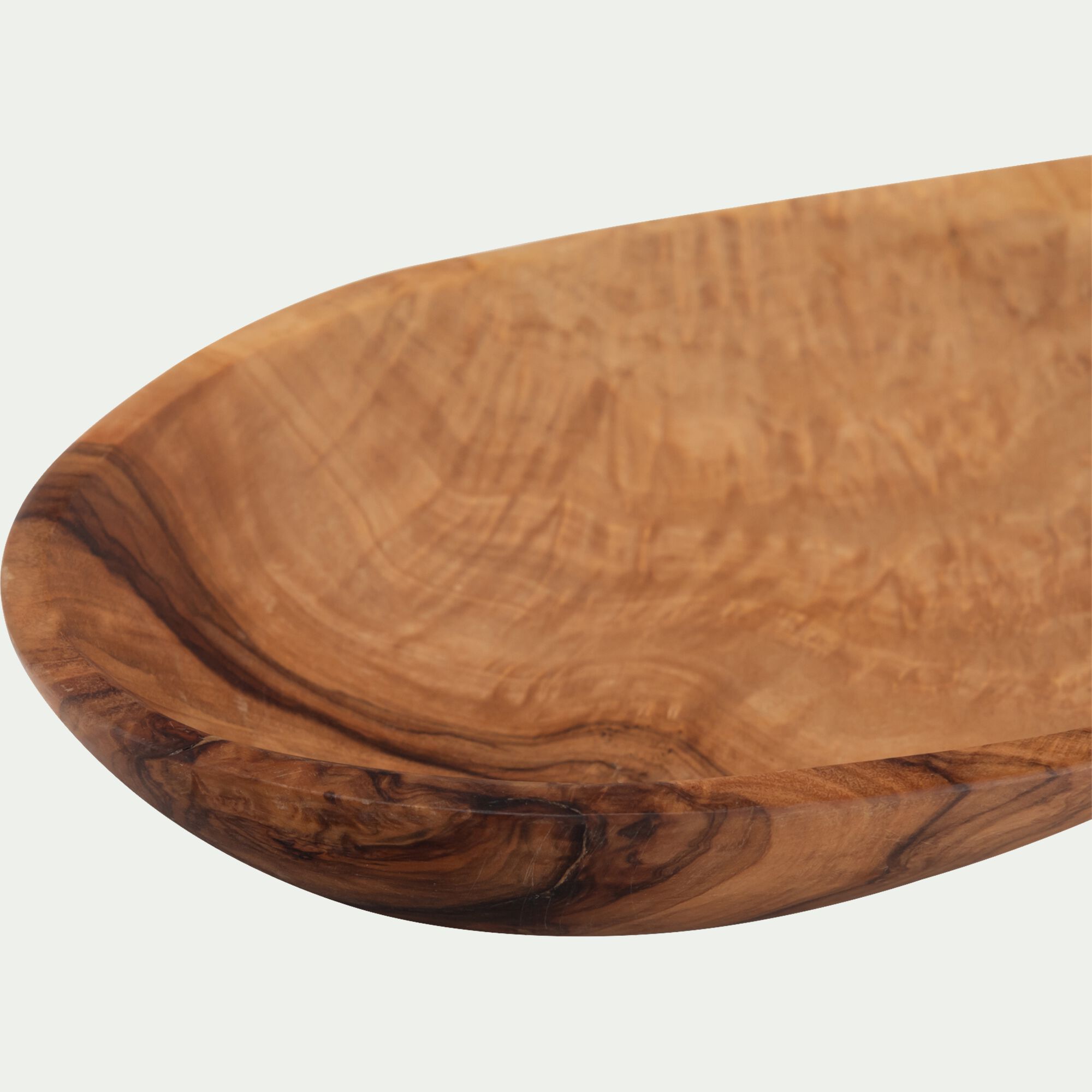 OLIVE - Plat à olives en bois d'olivier L17cm - naturel