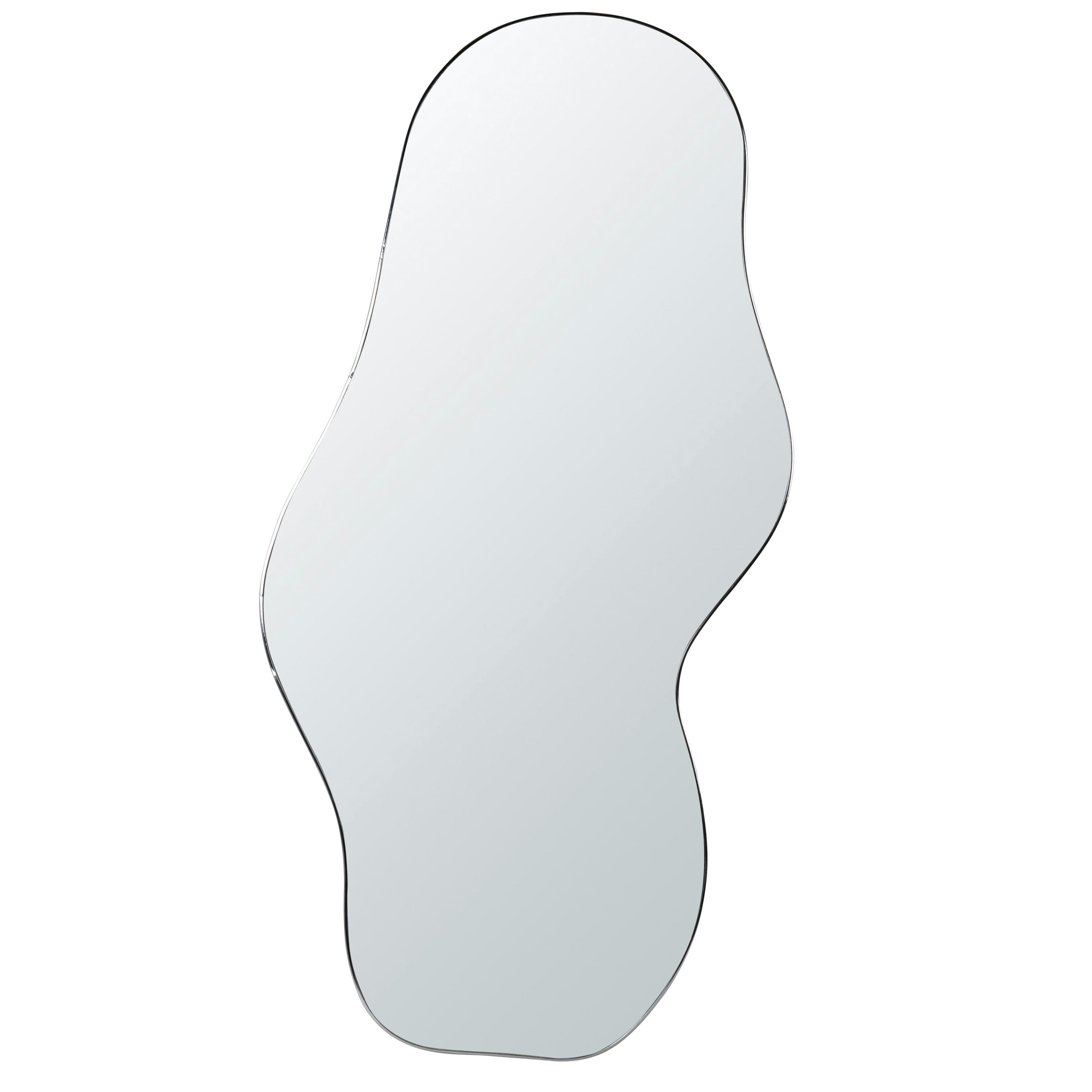 DELSI - Miroir organique en métal argenté 39x80