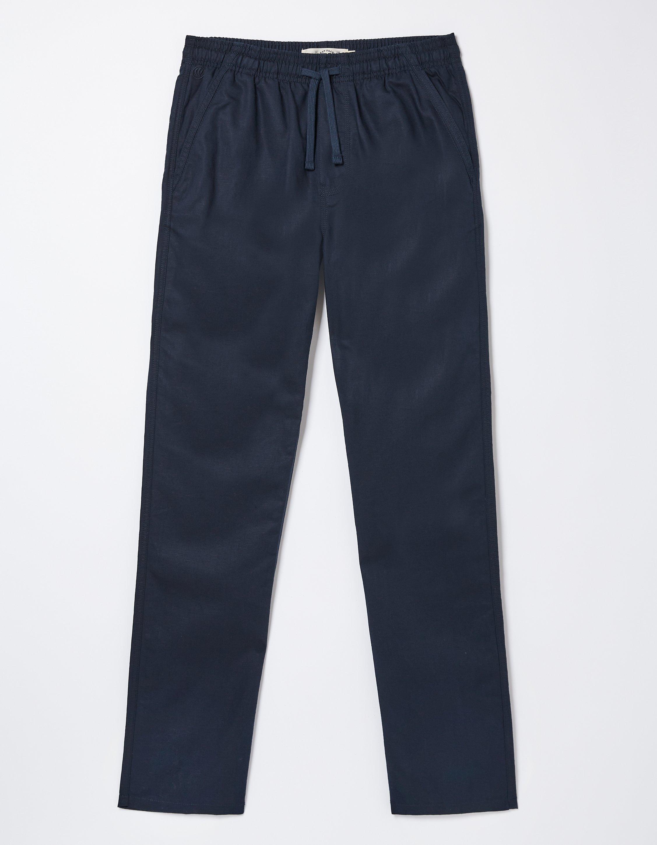 Straight Cotton Linen Trousers