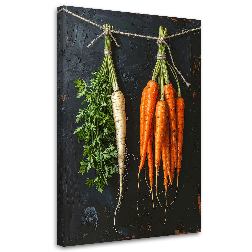 Obraz do kuchni restauracji baru jadalni, Marchewki pietruszka 20x30