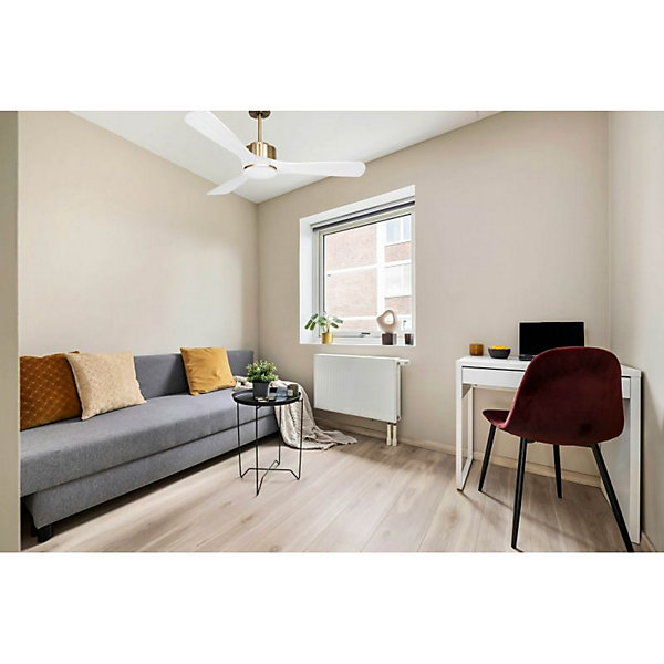 Modulo de KlassFan - Super destratificateur et ventilateur DC 132 cm Laiton bois blanc Lumièredimmable 25 à 40 m²