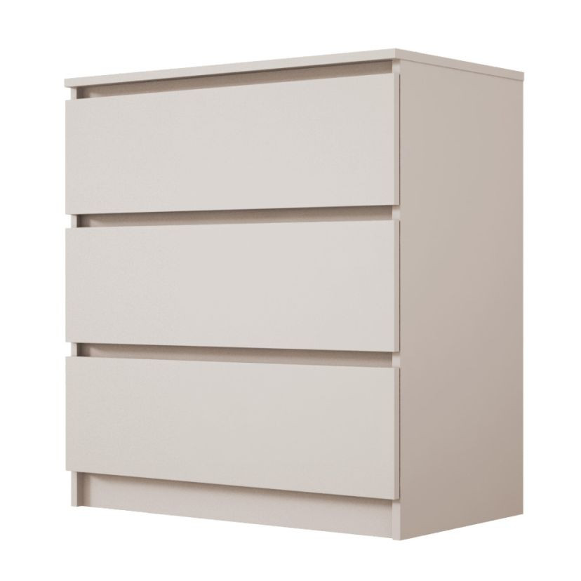 Komoda, 3 szuflady, kaszmir, 70 x 79 x 39 cm