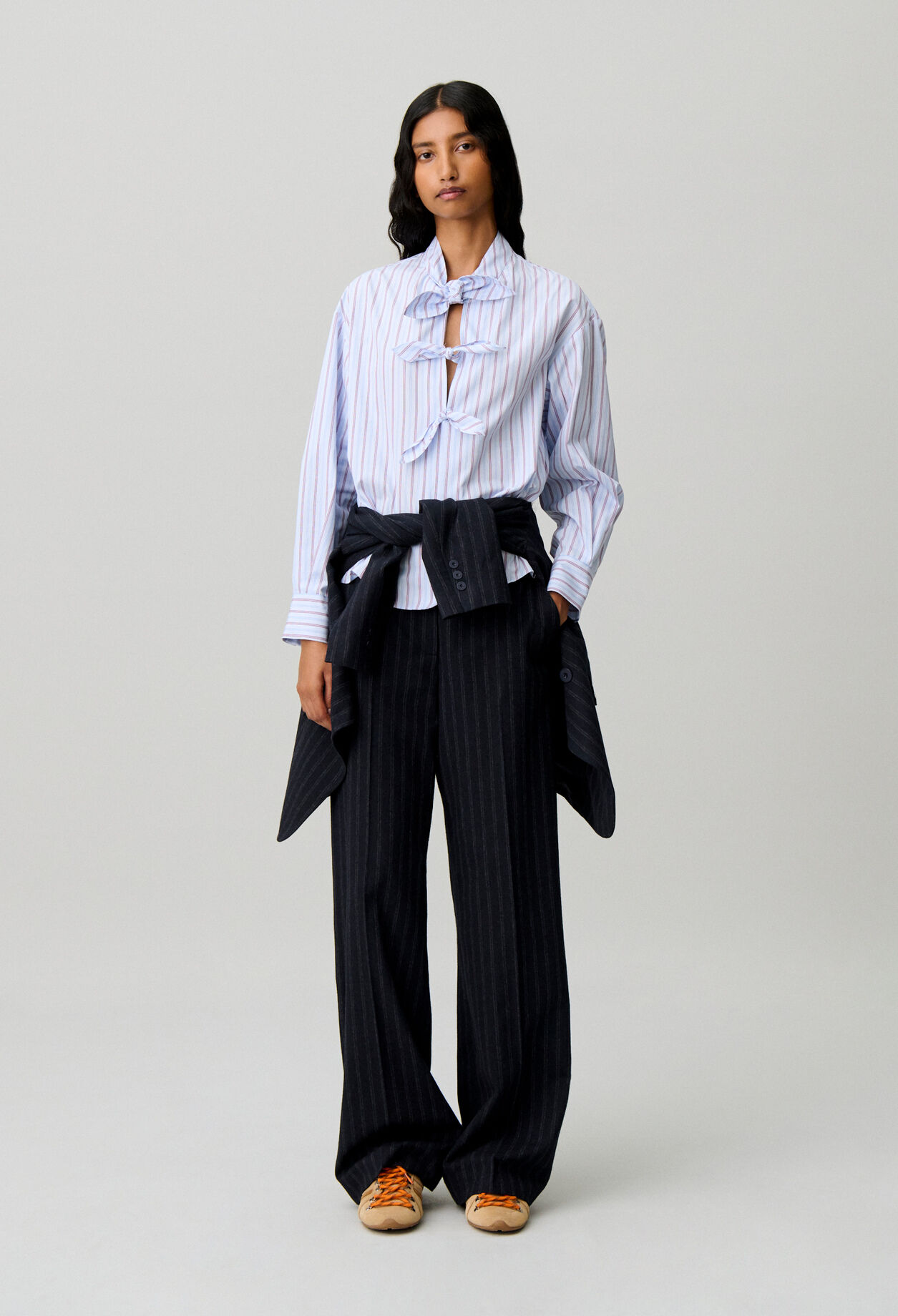 Blouse popeline rayée