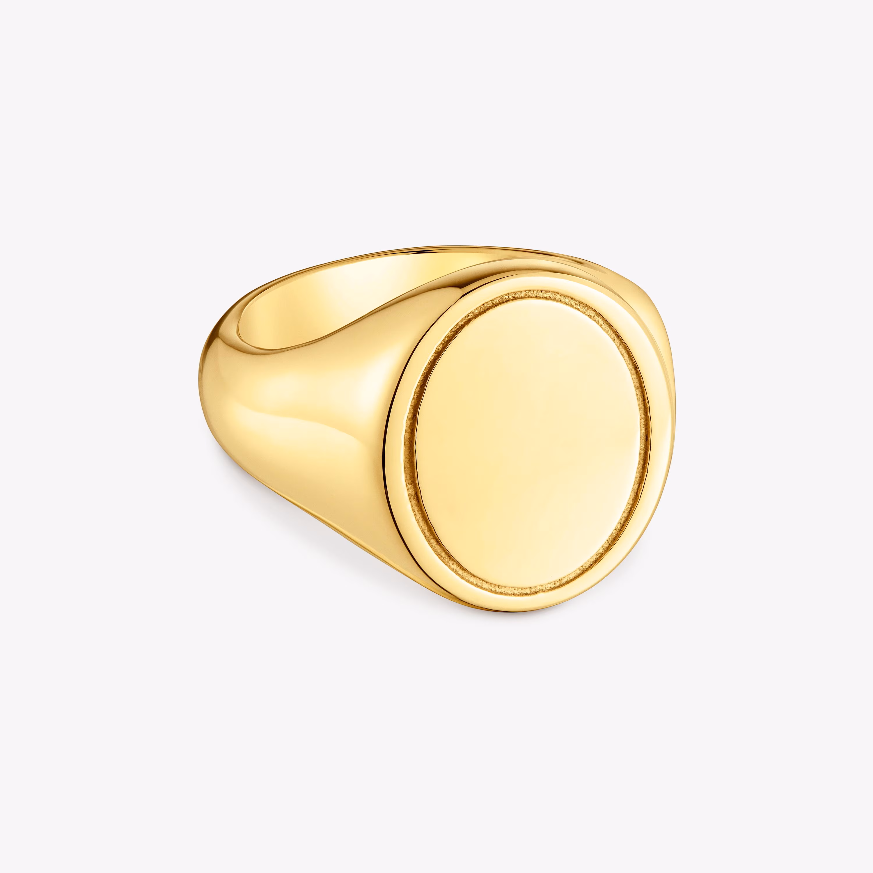 Anillo sello con baño de oro 18 kt sobre plata 16 mm TOUS Basics