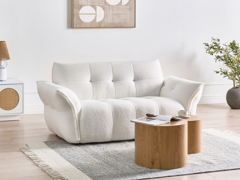 Sofa HALBA Boucle Biały