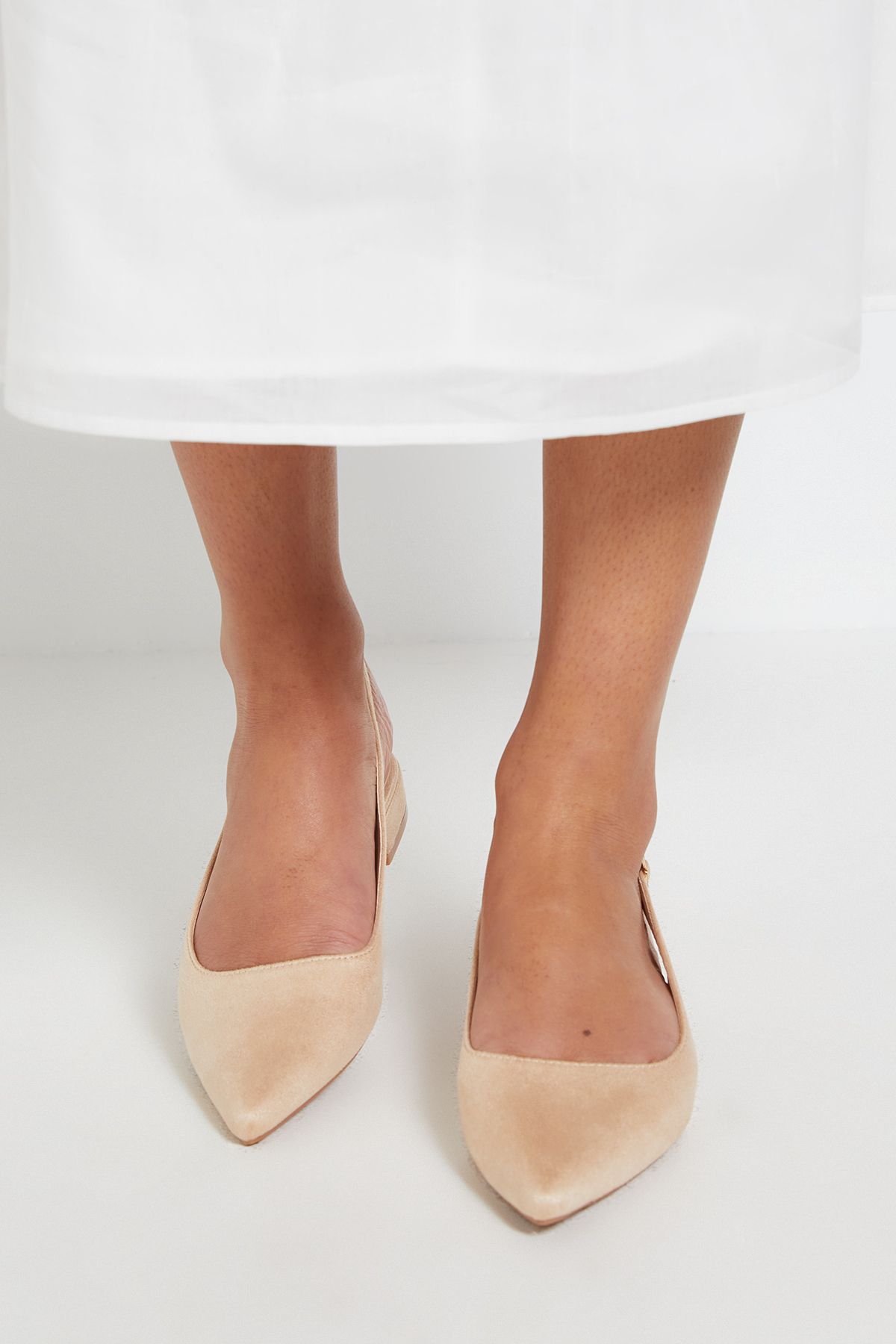 Dorothy Perkins Jerry Faux Suede Slingback Pointed Flat Shoes