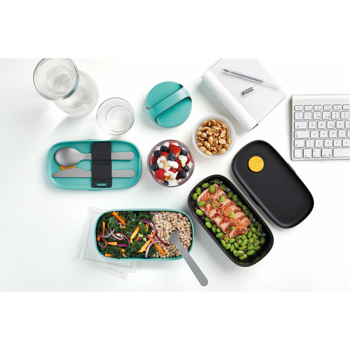 Lékué Lunchbox To Go Set, met Bestek