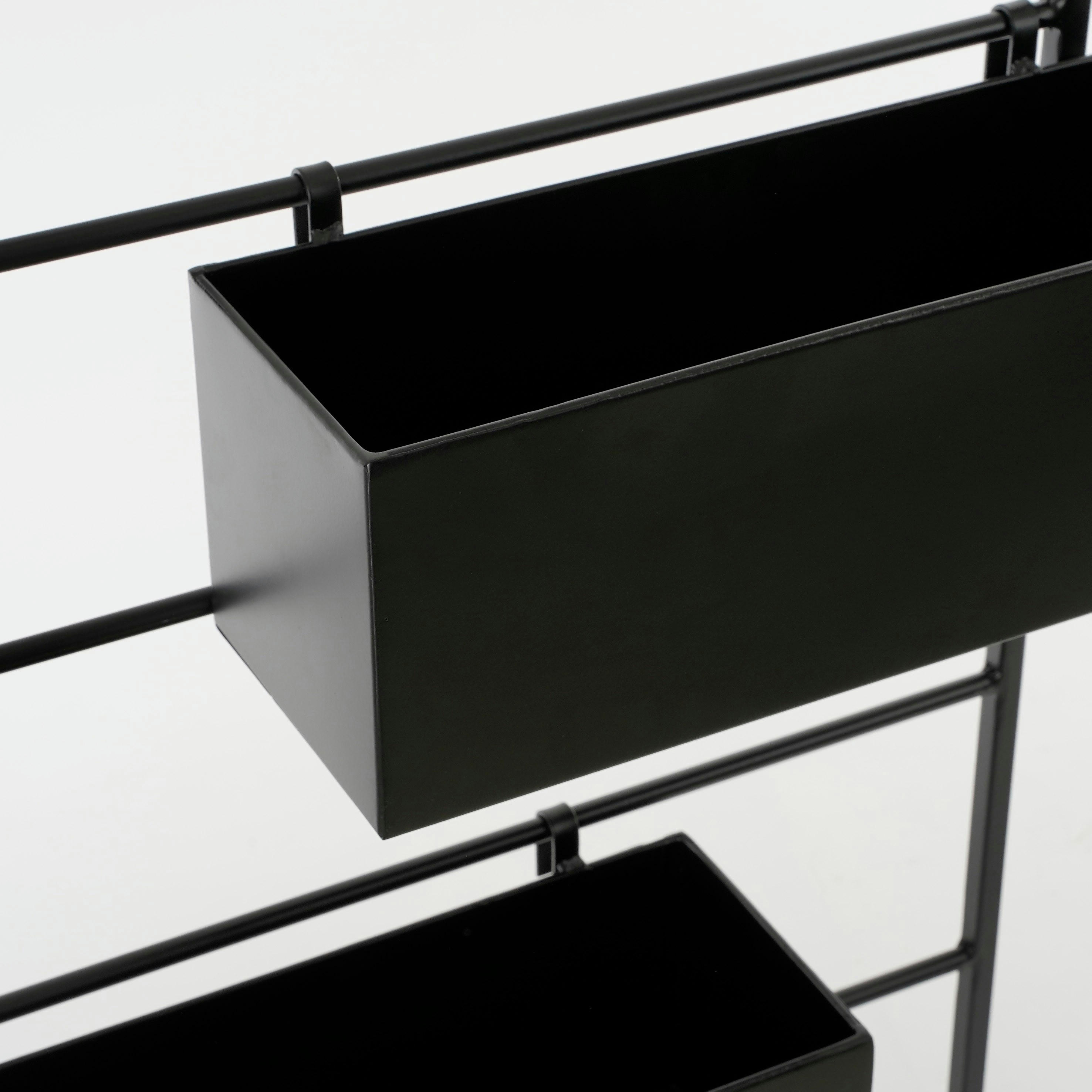 DANI - Support pour plantes en métal noir H90