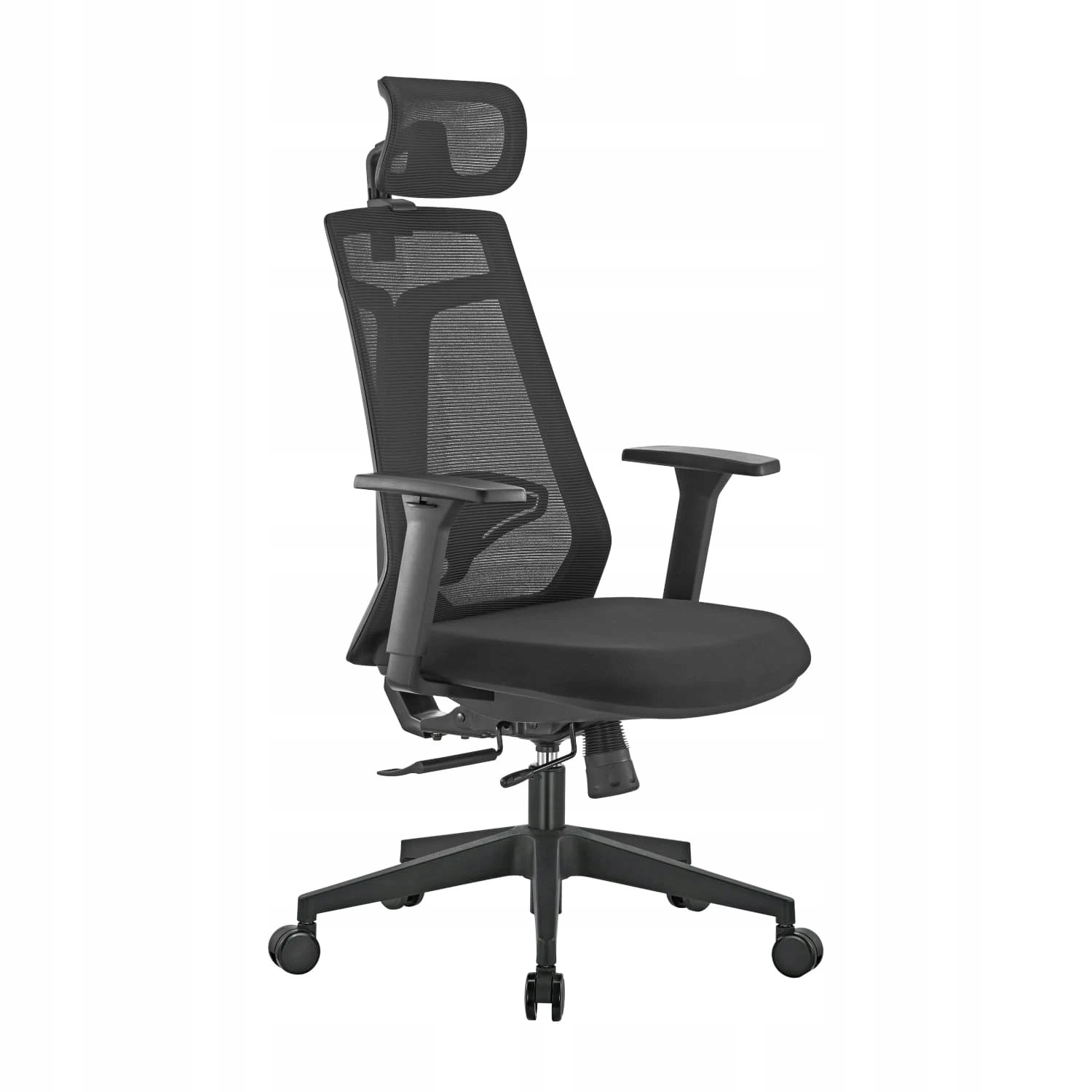 Ergonomiczny fotel biurowy CLASSIC czarny siatka/tkanina