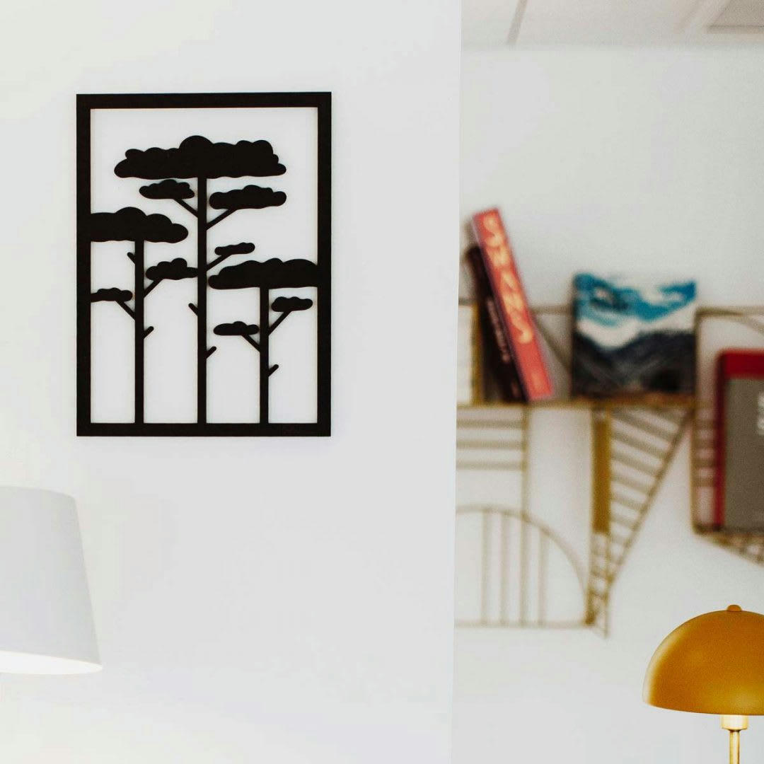 - Tableau en bois noir pins 28x37,5cm