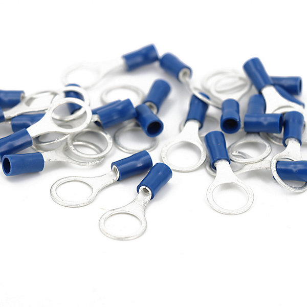 Lot de 25 - Cosse à œillet bleue diam10 mm avec manchon cuivre - câble 1,5-2,5 mm²
