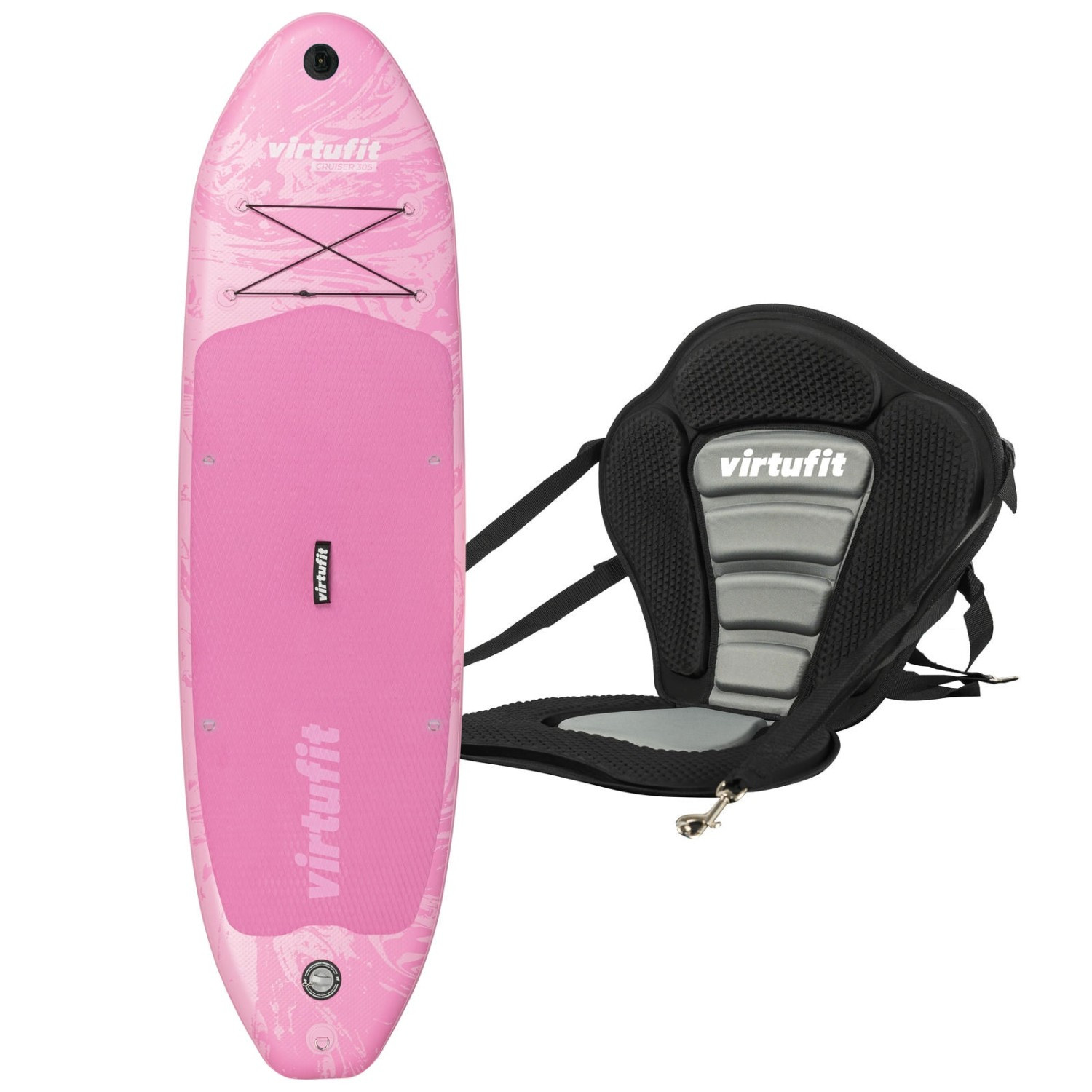 Deska SUP VirtuFitCruiser 305 - różowa- z siedzeniem, akcesoriami 1szt.