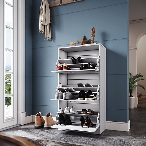 Meuble Chaussures SIRHONA 63x30x120 cm - Armoire Grande capacité Rangement
