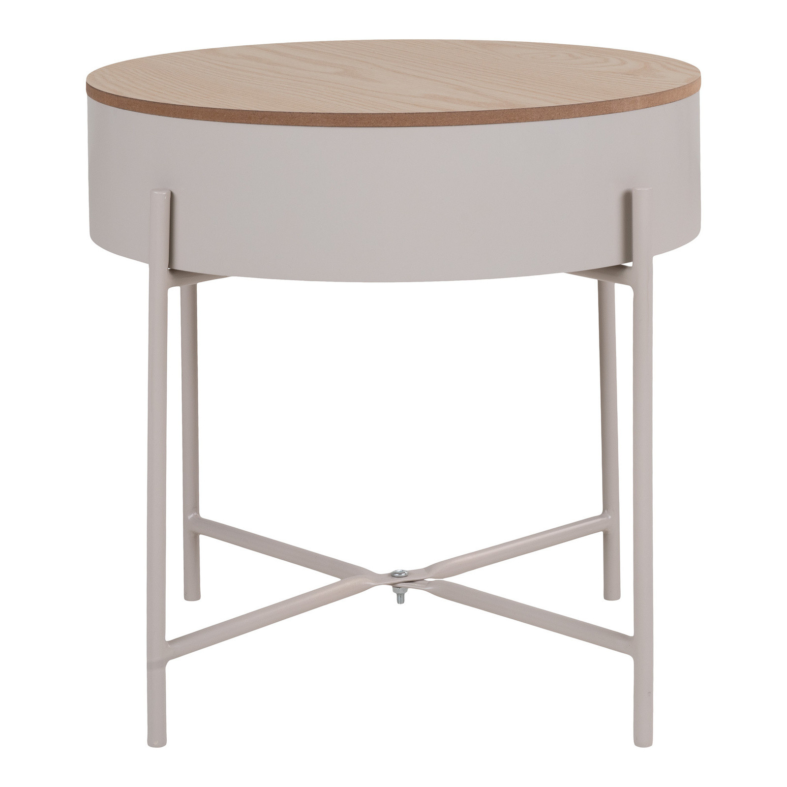 STOLIK POMOCNICZY Sisco kaszmirowy SCHOWEK POD BLATEM 40 cm