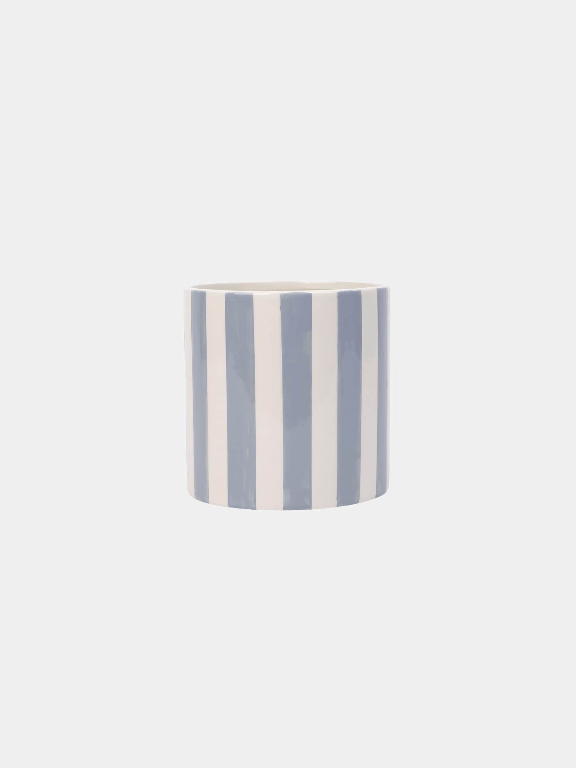 Ceramiczna doniczka w paski