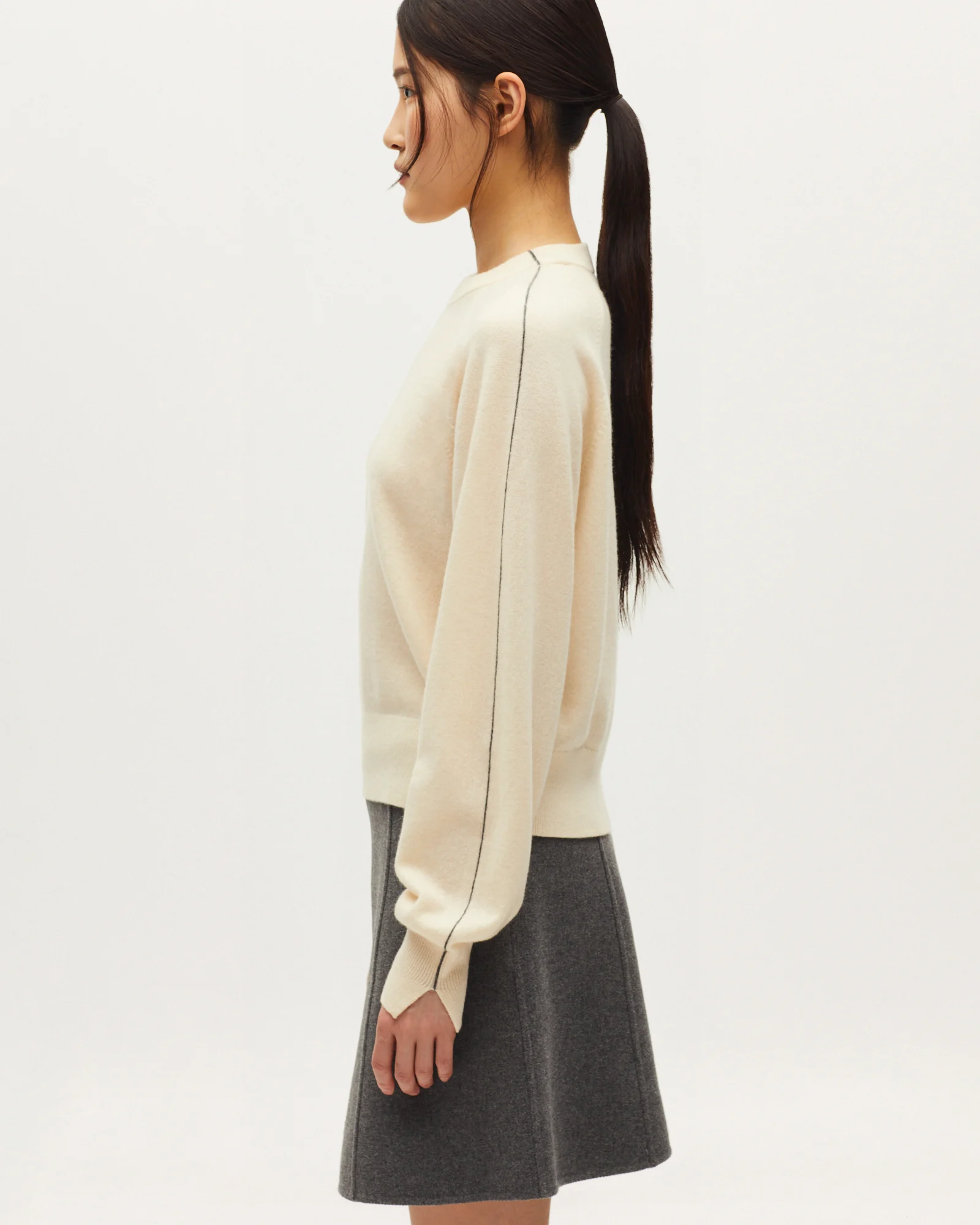 Pull col rond en cachemire