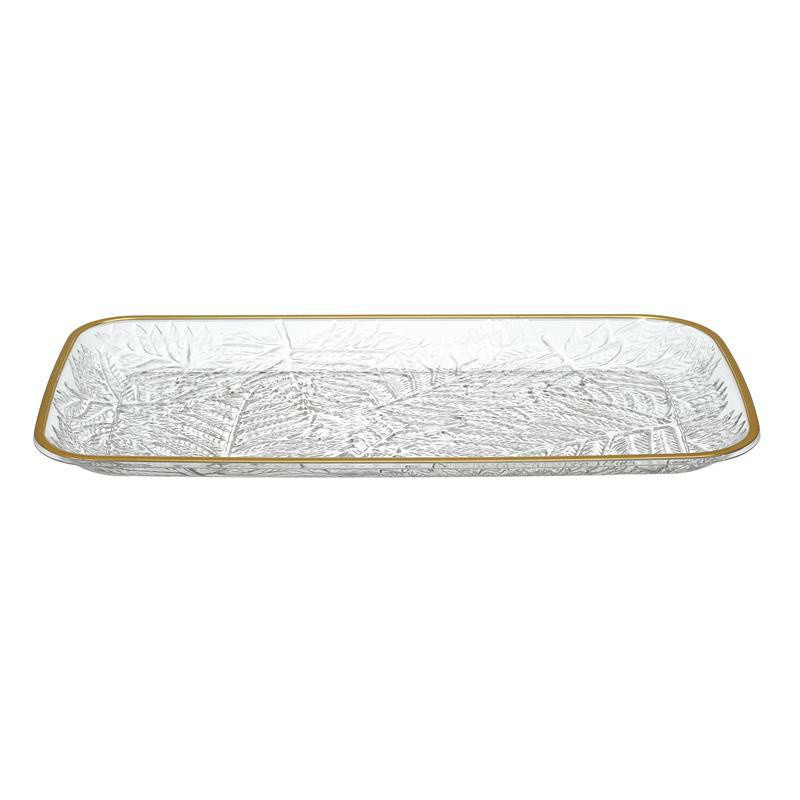 TACA Mirage o długości 34 cm ZŁOTY BRZEG plastikowa glamour