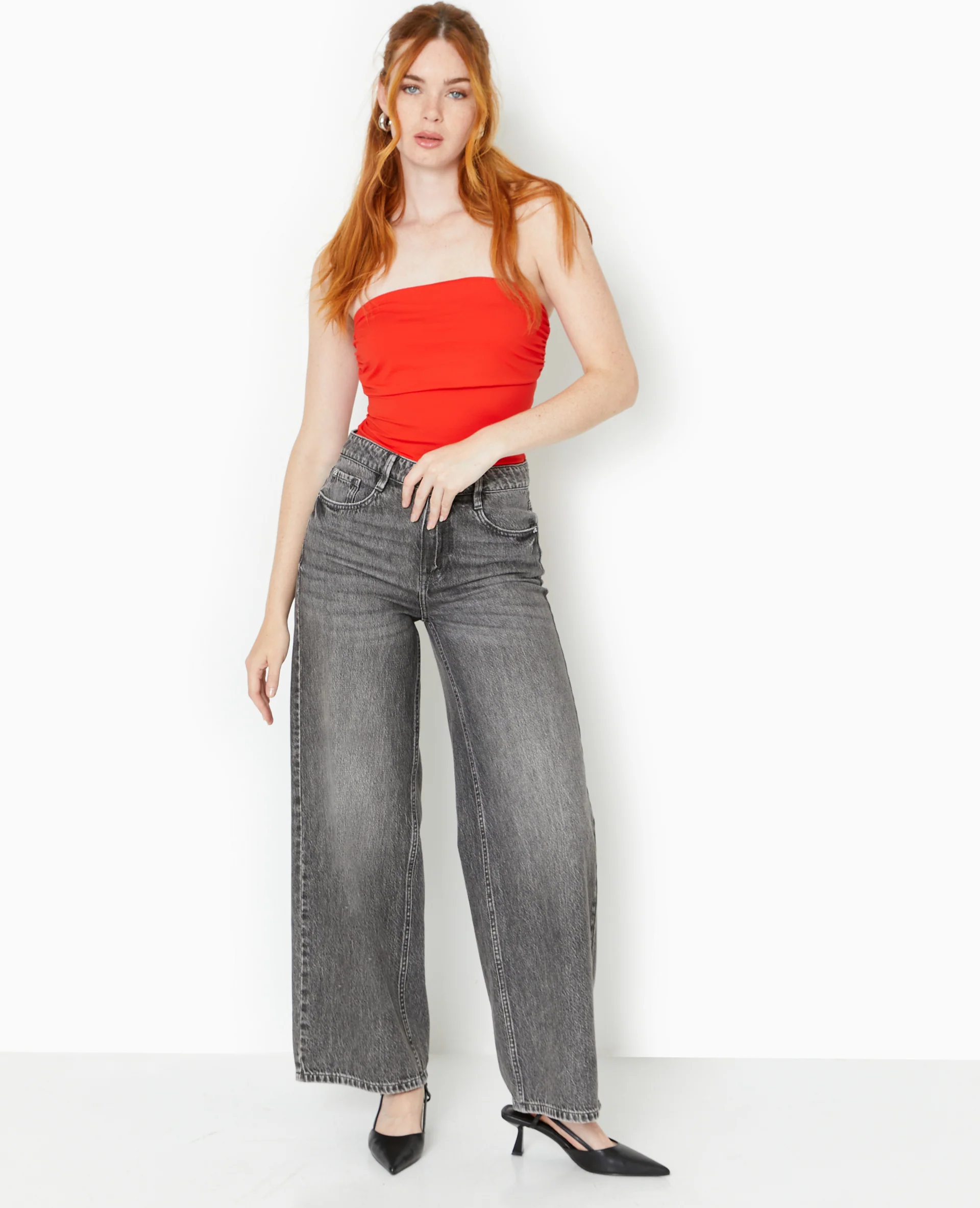 Top bustier avec revers