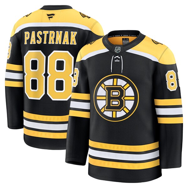 David Pastrnak Boston Bruins  Home Premium Jersey - Black/White