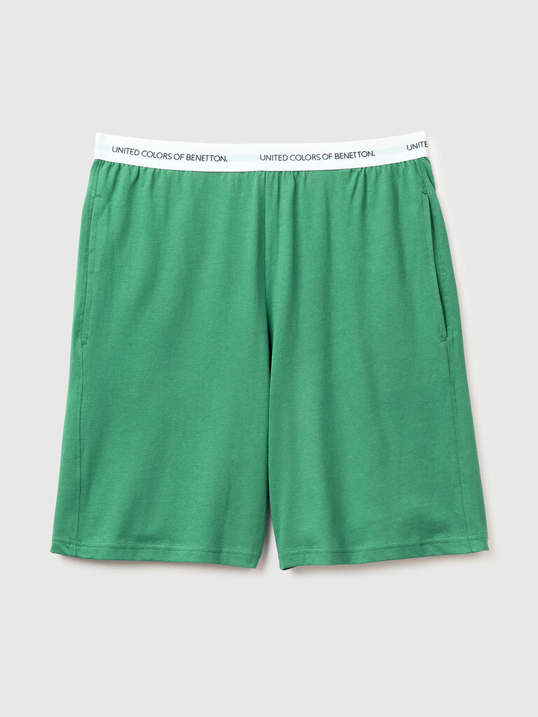 Bermuda shorts with logo elastic