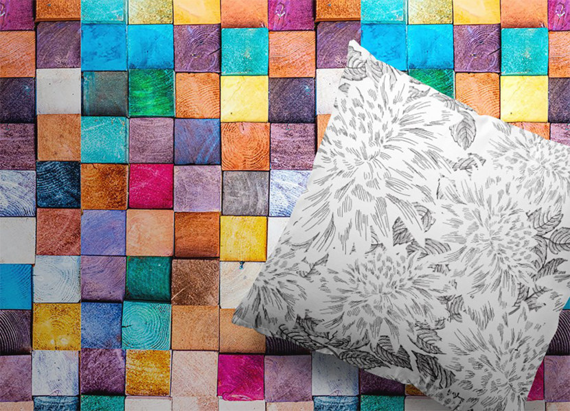 Dywan winylowy Drewniane kosteczki 60 x 90 cm