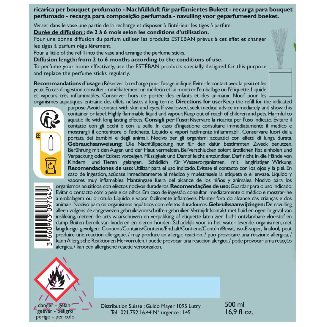 PUR LIN - Recharge bouquet 500ml